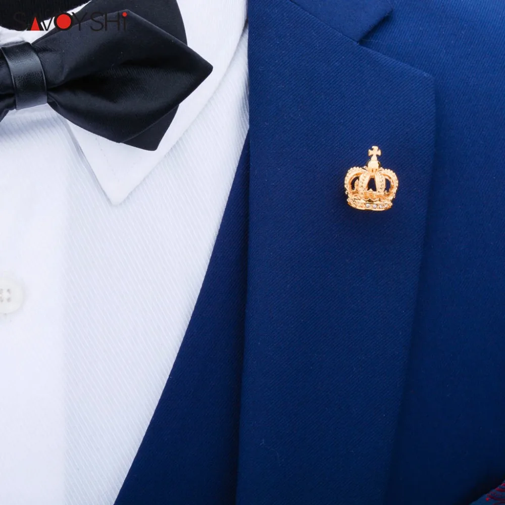 SAVOYSHI Crystal Crown Brooch Pins Women Dress Brooches for Men Gold Collar Pin Brooches Fashion Jewelry Party Engagement Gift
SAVOYSHI Crystal Crown Brooch Pins Women Dress Brooches for Men Gold Collar Pin Brooches Fashion Jewelry Party Engagement Gift