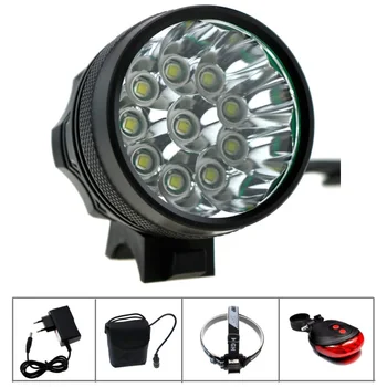 Waterproof 20000 Lumen 10T6 Bike Lights 10xCREE XM-L T6 LED Bicycle Lamp Helmet luces led bicicleta+ 8.4V 12000mAh Battery Pack
Waterproof 20000 Lumen 10T6 Bike Lights 10xCREE XM-L T6 LED Bicycle Lamp Helmet luces led bicicleta+ 8.4V 12000mAh Battery Pack