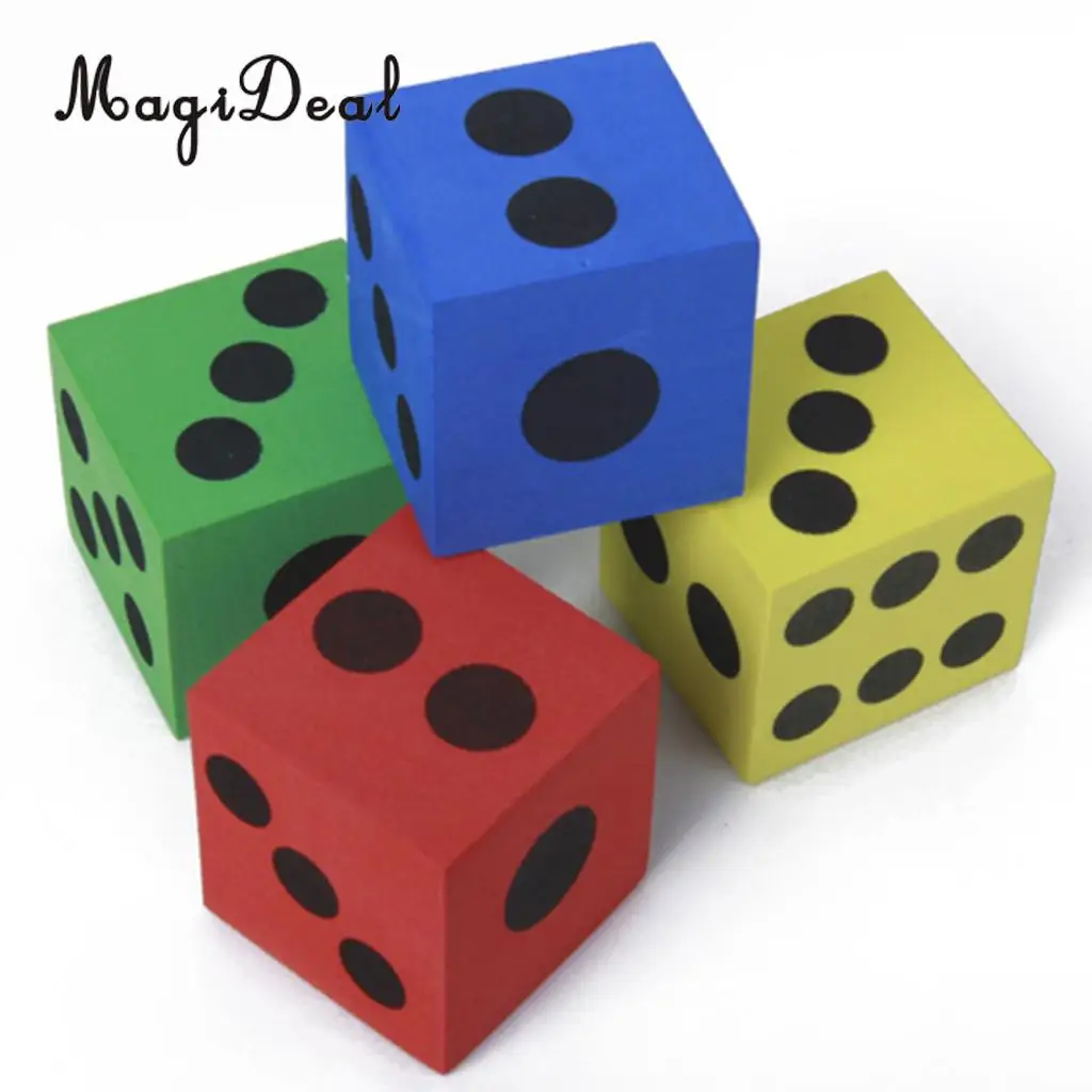 12Pcs/Set Soft Foam 6 Side Dices Maths Dice for Kids Children Learning Playing Games Classroom Teaching Aids Novelty Toys