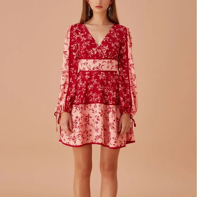 2019 Autumn New Long Sleeve Dress Print Splicing Contrast Color Collect Waist Casual A-Line Mini Women Dress Bow Indie Folk
2019 Autumn New Long Sleeve Dress Print Splicing Contrast Color Collect Waist Casual A-Line Mini Women Dress Bow Indie Folk