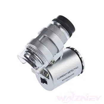 720et/lot* 60X Zoom Handheld Mini Pocket currency detecting Microscope Loupe Jeweler Magnifier With LED Light Mobile phone lens
720et/lot* 60X Zoom Handheld Mini Pocket currency detecting Microscope Loupe Jeweler Magnifier With LED Light Mobile phone lens