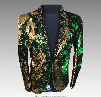 2019 Autumn New Fashion Style Night Bar Stage DJ Costume Male Silm Singer Two-Tone Colorful Sequin Slim-Fit Suit Costumes
2019 Autumn New Fashion Style Night Bar Stage DJ Costume Male Silm Singer Two-Tone Colorful Sequin Slim-Fit Suit Costumes