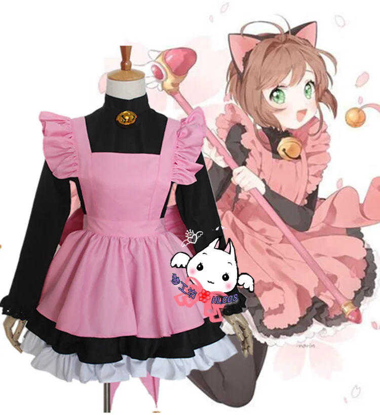 Japanese Anime Cardcaptor Sakura Kinomoto Cosplay Costume Cat Cosplay Maid Dress Halloween Adult Costumes for Women S-L
Japanese Anime Cardcaptor Sakura Kinomoto Cosplay Costume Cat Cosplay Maid Dress Halloween Adult Costumes for Women S-L