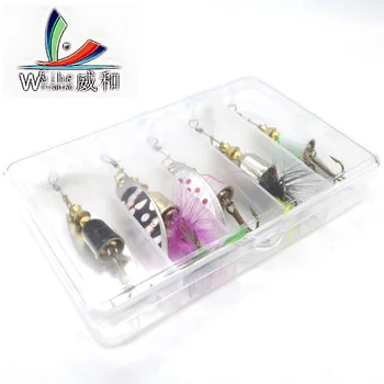 5pcs Rotating sequin 1 set Fishing Lure bait 7.7g with feather lure horse mouth smashing kill for fishing
5pcs Rotating sequin 1 set Fishing Lure bait 7.7g with feather lure horse mouth smashing kill for fishing