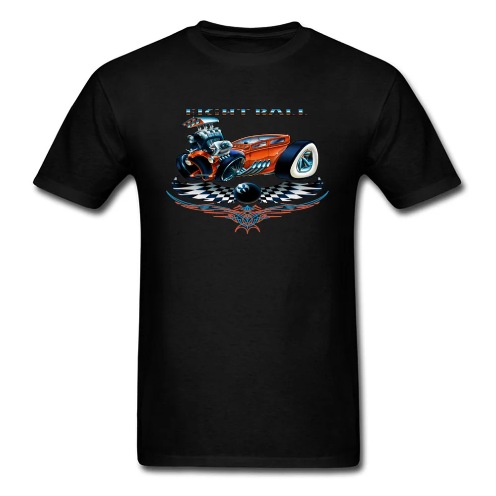 8 Ball Hot Rod Rife Personalized Tops Shirt Crewneck Summer Fall 100% Cotton Short Sleeve T-shirts for Men Design Tee-Shirts 8 Ball Hot Rod black