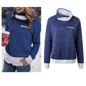 Hitmebox Autumn Winter Women's Casual Long Sleeve Turtleneck Warm Soft Fleece Sweater Coat Zipper Sherpa Pullover Sweatshirts
Hitmebox Autumn Winter Women's Casual Long Sleeve Turtleneck Warm Soft Fleece Sweater Coat Zipper Sherpa Pullover Sweatshirts