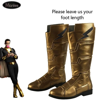 Captain Marvel Costume Cosplay Shazam Billy Batson Gray Boots Superhero Party Golden Flat Only Shoes Calf High Black Sole Custom
Captain Marvel Costume Cosplay Shazam Billy Batson Gray Boots Superhero Party Golden Flat Only Shoes Calf High Black Sole Custom