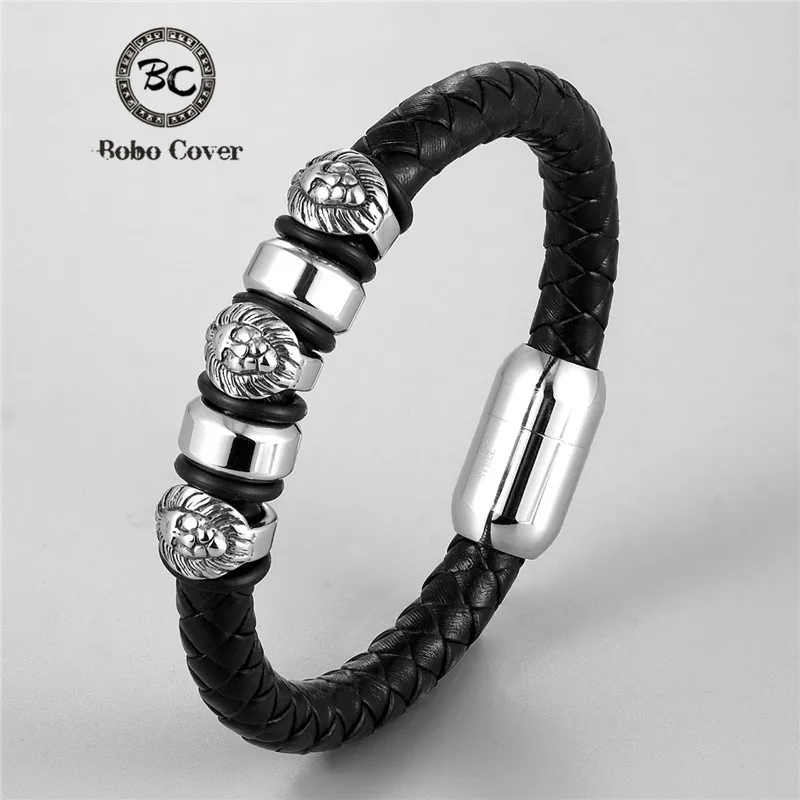 Vintage Lion Genuine Leather Bracelet Wristband Stainless Steel Buddha Charm Bracelets Men Women Skull Punk Luxury Jewelry homme
Vintage Lion Genuine Leather Bracelet Wristband Stainless Steel Buddha Charm Bracelets Men Women Skull Punk Luxury Jewelry homme