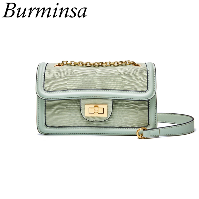 Burminsa Summer Lizard Pattern Chain Flap Genuine Leather Bags Small Animal Print Shoulder Messenger Bags For Young Women 2019
Burminsa Summer Lizard Pattern Chain Flap Genuine Leather Bags Small Animal Print Shoulder Messenger Bags For Young Women 2019