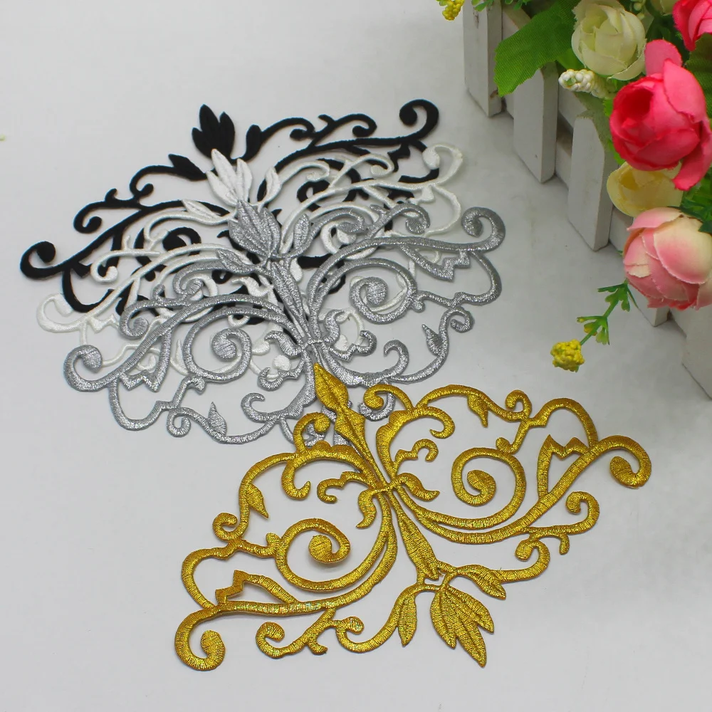 YACKALASI 5 Pcs/Lot Iron On Embroidered Budges Patches 3D Gold Appliqued Cosplay Costume Trophy Vintage Venise Trims 16cm*12cm
YACKALASI 5 Pcs/Lot Iron On Embroidered Budges Patches 3D Gold Appliqued Cosplay Costume Trophy Vintage Venise Trims 16cm*12cm
