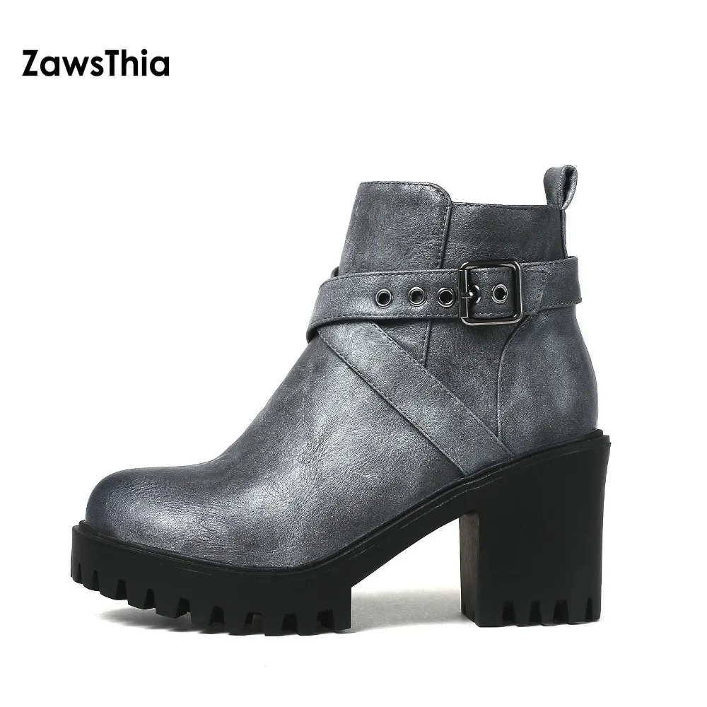 ZawsThia round toe 8cm square high heel platform ankle boots woman pumps shoes winter warm martin boots plush inside big size 44
ZawsThia round toe 8cm square high heel platform ankle boots woman pumps shoes winter warm martin boots plush inside big size 44