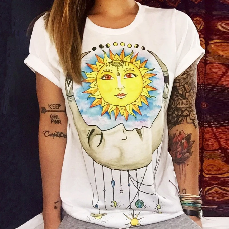Plus Size XS-4XL Summer Women T-Shirt Vogue T Shirt Printing 2019 Harajuku Casual Female Tee Cotton Printed Tshirt O-Neck Tops
Plus Size XS-4XL Summer Women T-Shirt Vogue T Shirt Printing 2019 Harajuku Casual Female Tee Cotton Printed Tshirt O-Neck Tops