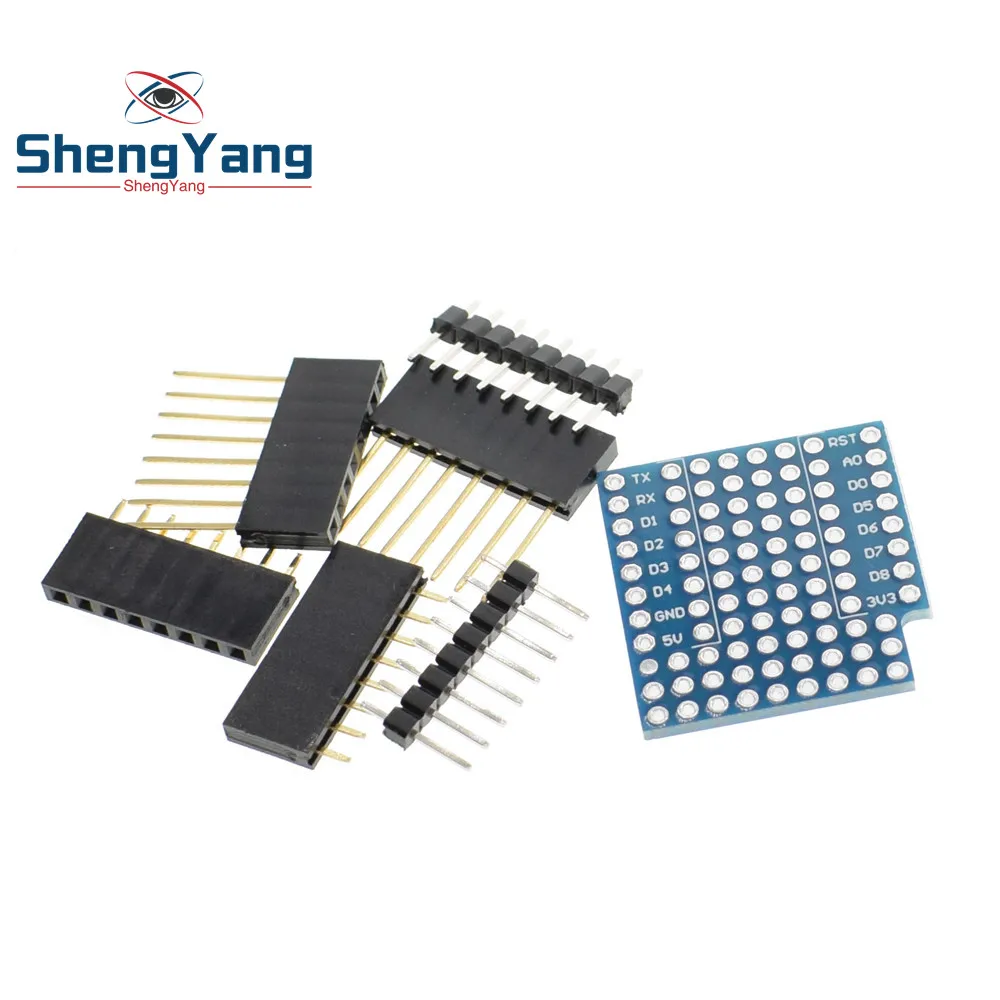 ShengYang ProtoBoard Shield for WEMOS D1 mini double sided perf board Compatible
ShengYang ProtoBoard Shield for WEMOS D1 mini double sided perf board Compatible