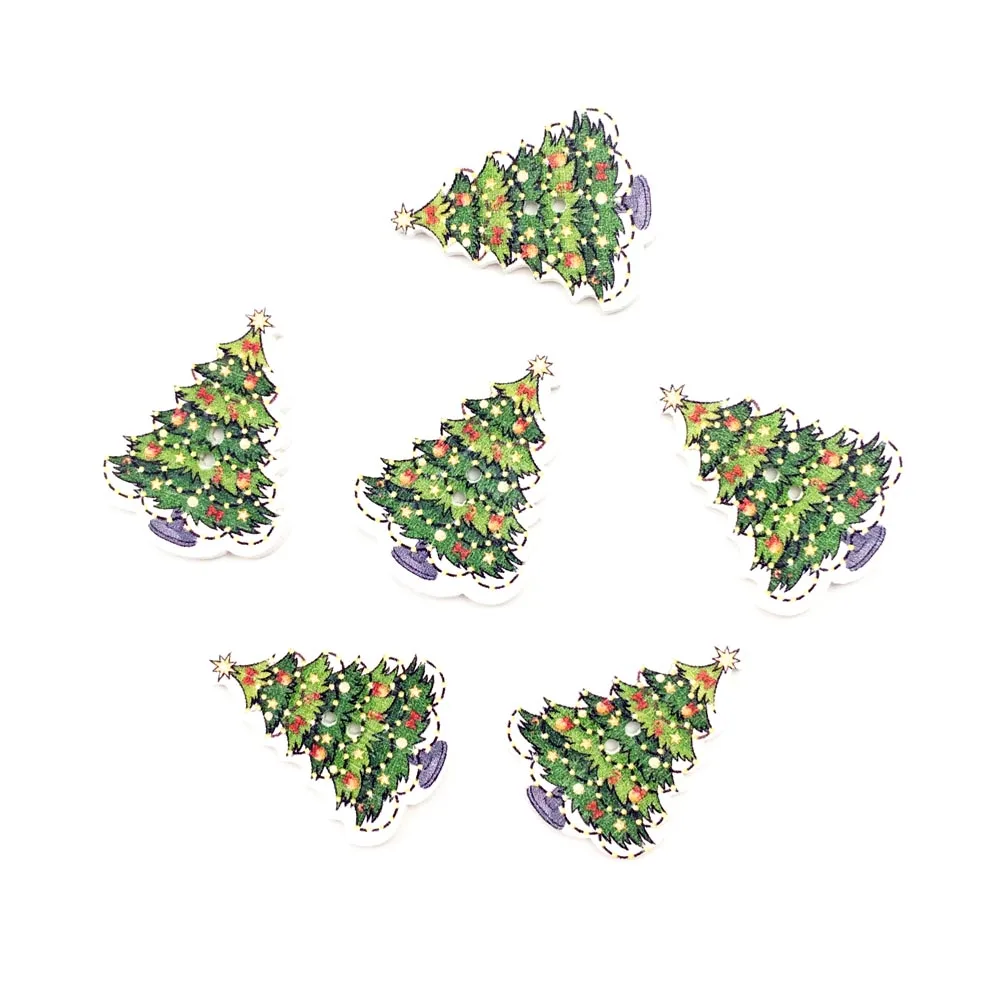 50Pcs Christmas Tree Wooden Button Sewing Accessories Decorative Buttons Handmade Scrapbooking DIY Craft Embellishment 28*35mm
50Pcs Christmas Tree Wooden Button Sewing Accessories Decorative Buttons Handmade Scrapbooking DIY Craft Embellishment 28*35mm