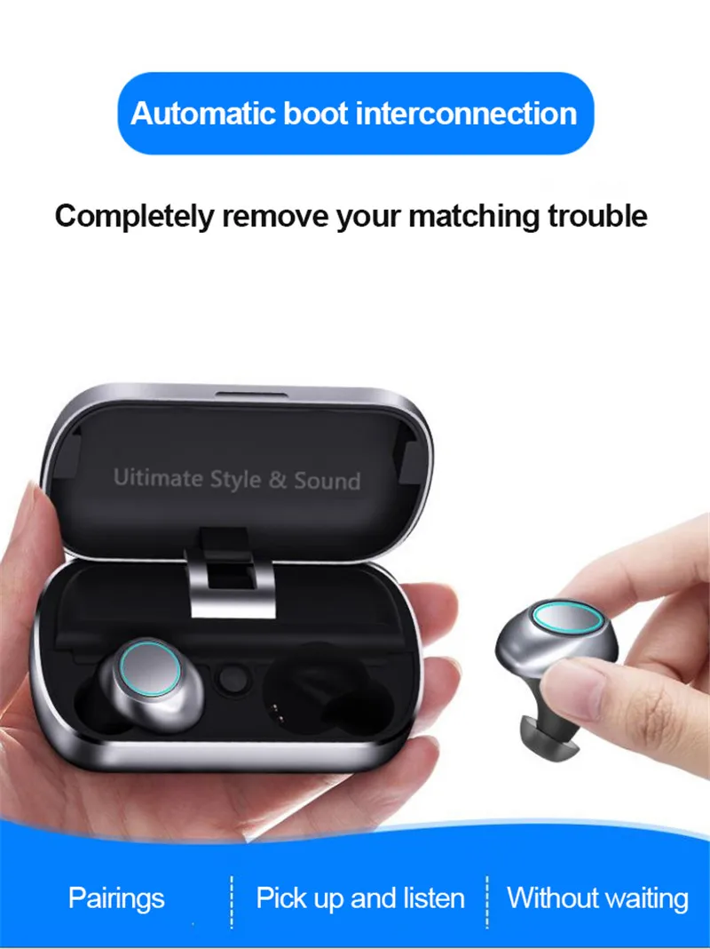 TWS Bluetooth Earphones BT5.0 Wireless Headphones Mini Sports Stereo Earbud Headset Earphone For iPhone Samsung Huawei 3E15
TWS Bluetooth Earphones BT5.0 Wireless Headphones Mini Sports Stereo Earbud Headset Earphone For iPhone Samsung Huawei 3E15