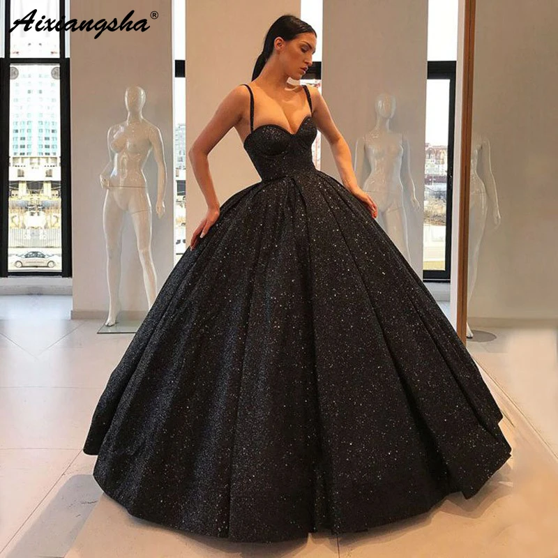 Sparkly Evening Dress 2019 Long Puffy Sweetheart Sleeveless Dubai Women Black Arabic Style Backless Formal Gown
Sparkly Evening Dress 2019 Long Puffy Sweetheart Sleeveless Dubai Women Black Arabic Style Backless Formal Gown