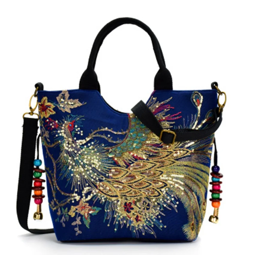 New ethnic style embroidery bag canvas fashion peacock embroidery small bag middle-aged shoulder portable diagonal package
New ethnic style embroidery bag canvas fashion peacock embroidery small bag middle-aged shoulder portable diagonal package