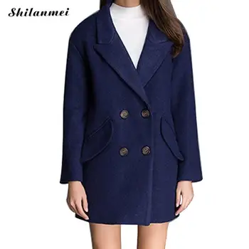 2018 Autumn Winter Fashion Women Coat Turn Down Collar Long Sleeve Outerwear Solid Warm Overcoat Casaco Feminino Female Clothing
2018 Autumn Winter Fashion Women Coat Turn Down Collar Long Sleeve Outerwear Solid Warm Overcoat Casaco Feminino Female Clothing