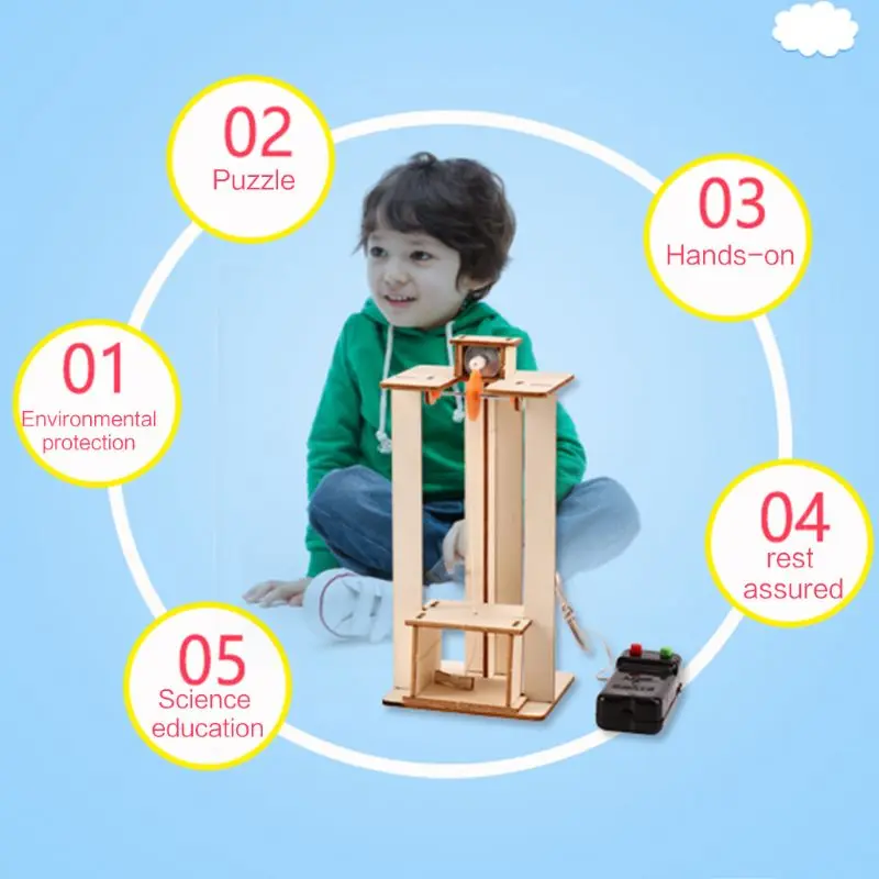 DIY Electric Elevator Lift Model Children Toys Science Experiment Kits Creative Innovation Education For School Project
DIY Electric Elevator Lift Model Children Toys Science Experiment Kits Creative Innovation Education For School Project