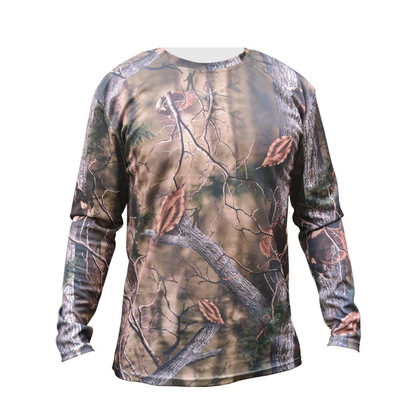 Men Hunting Bionic T-shirt Long Sleeve Quick Dry Breathable Camouflage Shirt Hiking Camping Tactical Military Outdoor Camo Shirt
Men Hunting Bionic T-shirt Long Sleeve Quick Dry Breathable Camouflage Shirt Hiking Camping Tactical Military Outdoor Camo Shirt