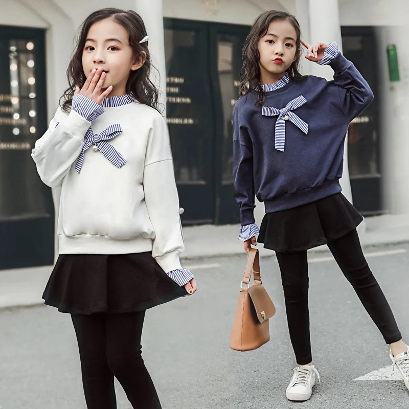 New Arrival Girls Stripe Lace Splice Clothing Set Children Casual Tops + Culottes Legging Pantskirt 2 Pcs Kids Sweater Suit X477
New Arrival Girls Stripe Lace Splice Clothing Set Children Casual Tops + Culottes Legging Pantskirt 2 Pcs Kids Sweater Suit X477