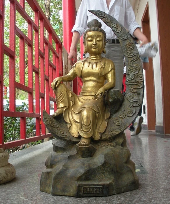 wholesale factory China Tibet mystic Bronze Gild Moon Goddess Guan Yin Bodhisattva Buddha Statue
wholesale factory China Tibet mystic Bronze Gild Moon Goddess Guan Yin Bodhisattva Buddha Statue