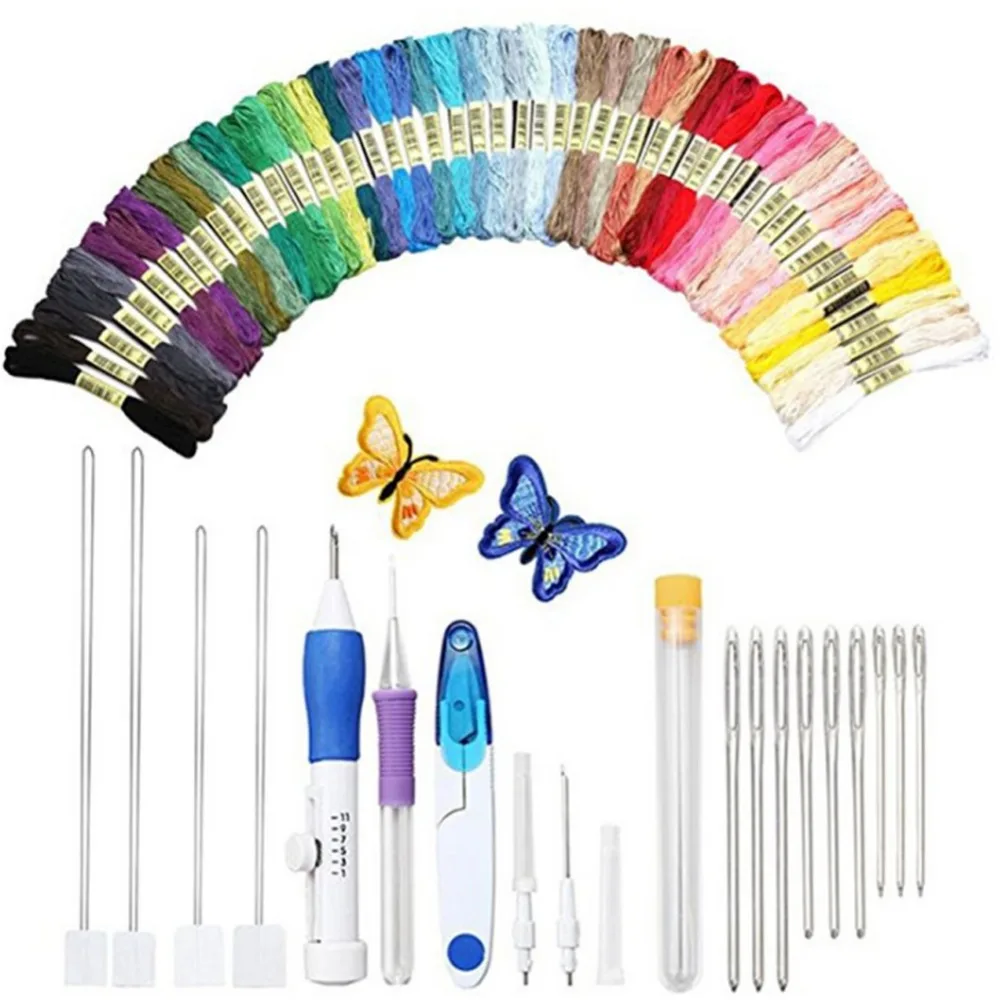Magic Embroidery Punch Needles Pen Set Threads Scissors Needles Sewing Knitting Kit Crochet Cross Stitch Sewing Tool Accessories
Magic Embroidery Punch Needles Pen Set Threads Scissors Needles Sewing Knitting Kit Crochet Cross Stitch Sewing Tool Accessories