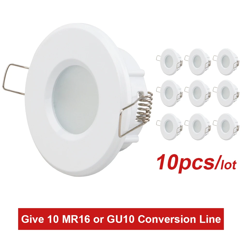 Recessed Shower Downlight Kit Spot Light Fitting Bathroom IP54 GU10 Socket Round LED Bulbs Fixture Ceiling led spotlight Frame
Recessed Shower Downlight Kit Spot Light Fitting Bathroom IP54 GU10 Socket Round LED Bulbs Fixture Ceiling led spotlight Frame