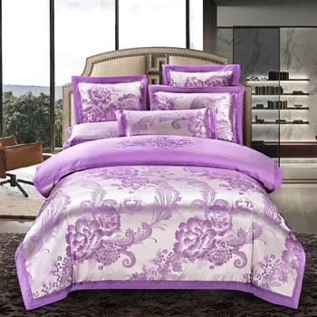 Bedding set Luxury Wedding Embroidery Silk Jacquard Cotton Lace Duvet cover King Queen size Bedsheet set Pillow shams parure bed
Bedding set Luxury Wedding Embroidery Silk Jacquard Cotton Lace Duvet cover King Queen size Bedsheet set Pillow shams parure bed