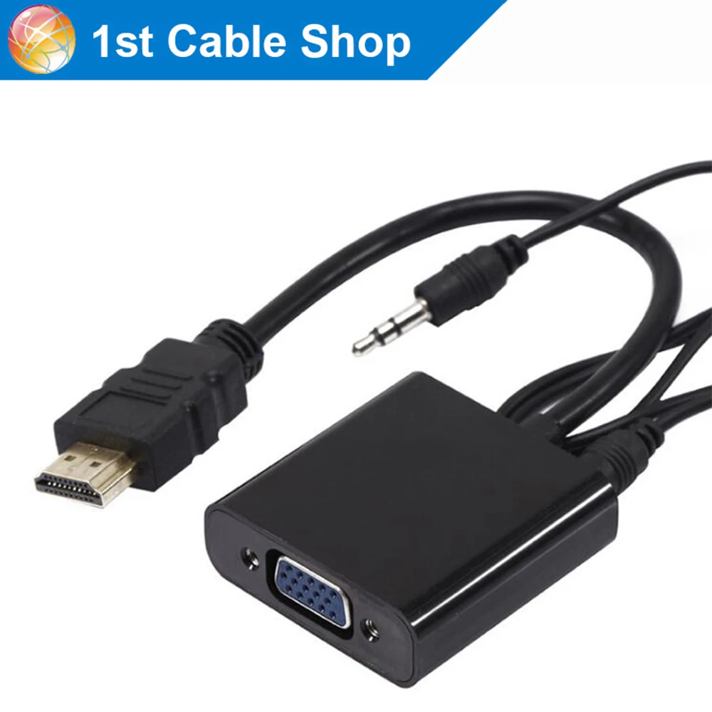 HDMI to VGA cable adapter without audio HDMI input VGA output for laptop,DVD,notebook to VGA displays
HDMI to VGA cable adapter without audio HDMI input VGA output for laptop,DVD,notebook to VGA displays