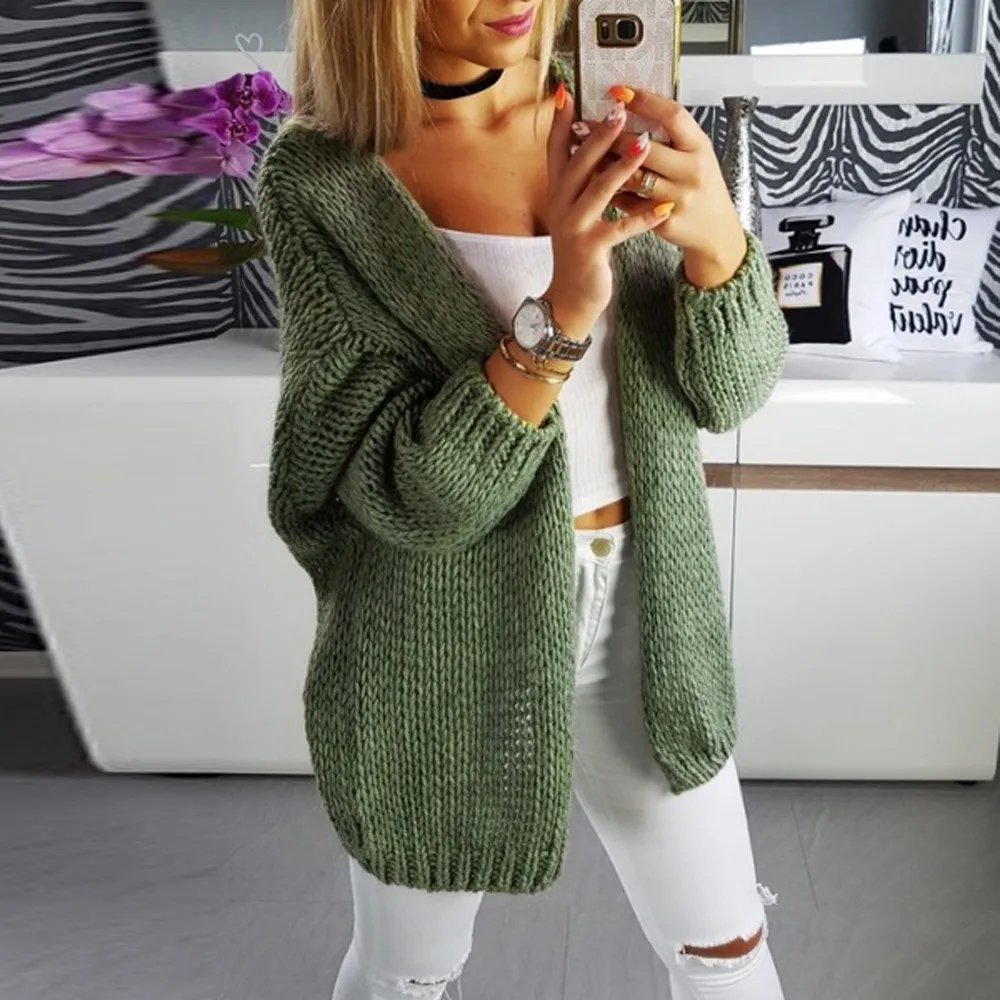New Sweater Women Cardigan Knitted Coat Casual Long Sleeve Solid Cardigan Tops Sweater Cover Up Knitted Coat sweater dress #39
New Sweater Women Cardigan Knitted Coat Casual Long Sleeve Solid Cardigan Tops Sweater Cover Up Knitted Coat sweater dress #39