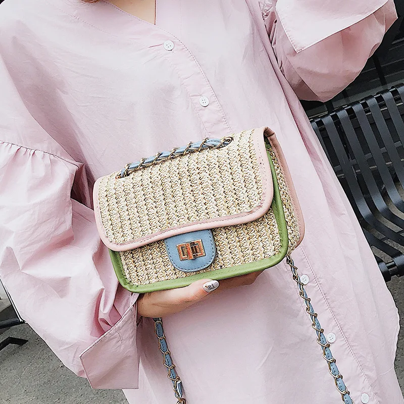 Summer Female Bags 2018 New Tide Fashion Weave Small Package Korean Chain Single Shoulder Inclined Shoulder Bag
Summer Female Bags 2018 New Tide Fashion Weave Small Package Korean Chain Single Shoulder Inclined Shoulder Bag
