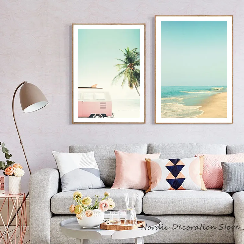 Nordic Beach Seascape Pink Car Posters And Prints Green Sea Wall Art Canvas Painting Wall Pictures Scandinavian Poster Unframed
Nordic Beach Seascape Pink Car Posters And Prints Green Sea Wall Art Canvas Painting Wall Pictures Scandinavian Poster Unframed