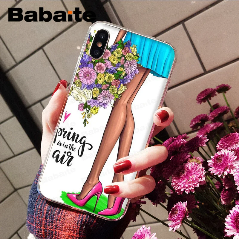 Babaite VOGUE Princess Christmas Girl TPU Soft Phone Accessories Phone Case for iPhone 7 8 6 6S Plus X XS MAX 5 5S SE XR Cover