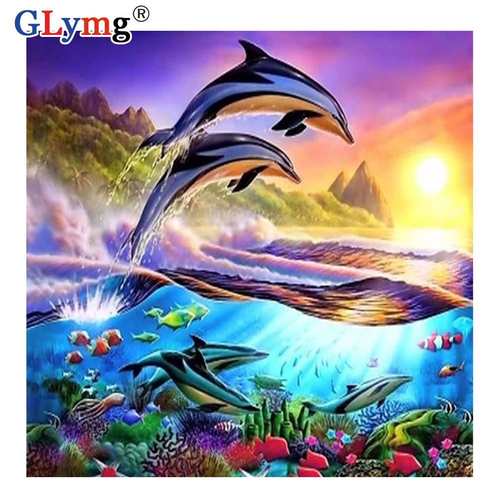 GLymg Full Drill Diamond Painting Dolphin Ocean Cross Stitch 5d Diy Diamond Embroidery Rhinestones Mosaic Gift Home Decor
GLymg Full Drill Diamond Painting Dolphin Ocean Cross Stitch 5d Diy Diamond Embroidery Rhinestones Mosaic Gift Home Decor