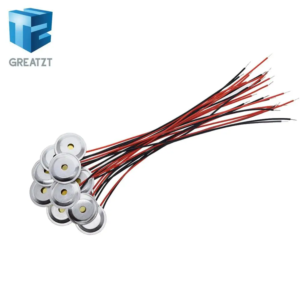 GREATZT 10 Pcs Piezoelectric Piezo Ceramic Wafer Plate Dia 15mm For Buzzer Loudspeaker + Aluminum shell
GREATZT 10 Pcs Piezoelectric Piezo Ceramic Wafer Plate Dia 15mm For Buzzer Loudspeaker + Aluminum shell