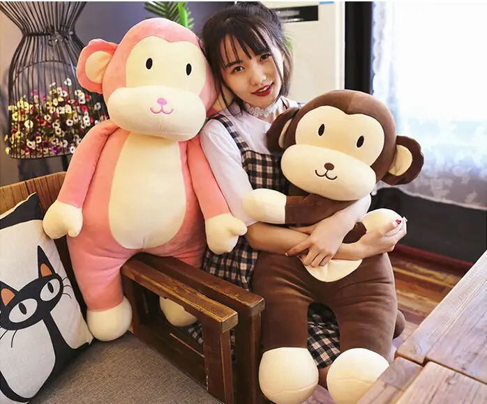 big new plush monkey toy brown or pink soft cartoon mokey pillow gift about 100cm 0102
big new plush monkey toy brown or pink soft cartoon mokey pillow gift about 100cm 0102