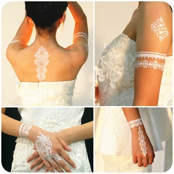 Wedding Bride Styling White Lace Temporary Tattoo Body Art Flash Tattoo Stickers 21*15cm Waterproof Henna Tatoo Wall Sticker
Wedding Bride Styling White Lace Temporary Tattoo Body Art Flash Tattoo Stickers 21*15cm Waterproof Henna Tatoo Wall Sticker