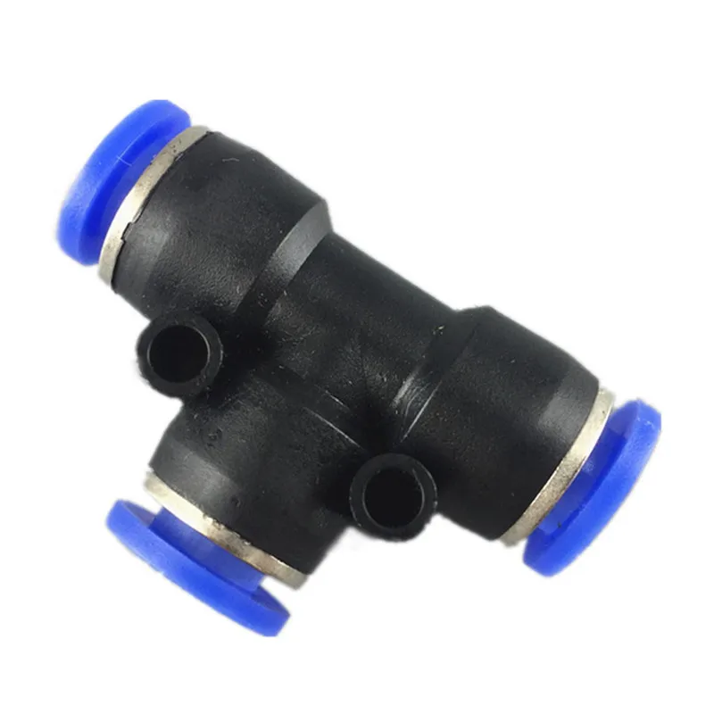 

10 PCS/LOT Pneumatic fittings PE-6 6mm tee fitting push in quick joint connector PE4 PE6 PE8 PE10 PE12