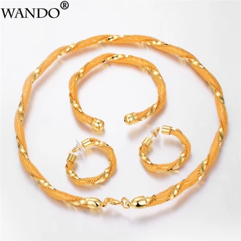 WANDO Ethiopia Jewelry sets Gold Color Bridal Wedding sets Necklace Earrings Bangle Ring Ethiopian/Africa/Arabia Items
WANDO Ethiopia Jewelry sets Gold Color Bridal Wedding sets Necklace Earrings Bangle Ring Ethiopian/Africa/Arabia Items