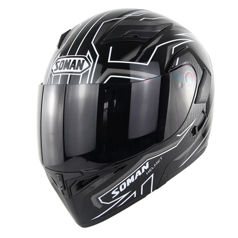 SOMAN Brand Motorcycle Full Flip up Helmets Motocross Racing Double Lens DOT Quality Head Protection Headgear Removable Linner
SOMAN Brand Motorcycle Full Flip up Helmets Motocross Racing Double Lens DOT Quality Head Protection Headgear Removable Linner