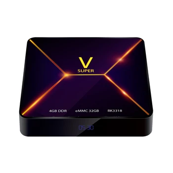 Android 9.0 TV Box Super V RK3318 Quad Core 64Bit 4GB/32GB 4K Media Player H.265 WiFi Bluetooth 4.0 Digital Display Smart TV Box
Android 9.0 TV Box Super V RK3318 Quad Core 64Bit 4GB/32GB 4K Media Player H.265 WiFi Bluetooth 4.0 Digital Display Smart TV Box
