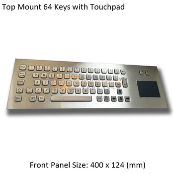 64 keys Top Panel Mount stainless keyboard with touchpad, metallic trackpad keyboard, kiosk keyboard with touchpad
64 keys Top Panel Mount stainless keyboard with touchpad, metallic trackpad keyboard, kiosk keyboard with touchpad