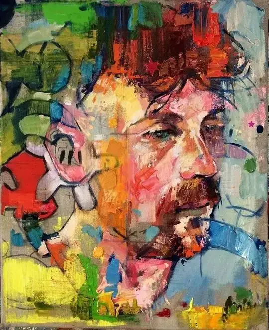 Knife painting man Face Oil painting Impasto canvas portrait Palette knife red Oil painting Hand painted
Knife painting man Face Oil painting Impasto canvas portrait Palette knife red Oil painting Hand painted
