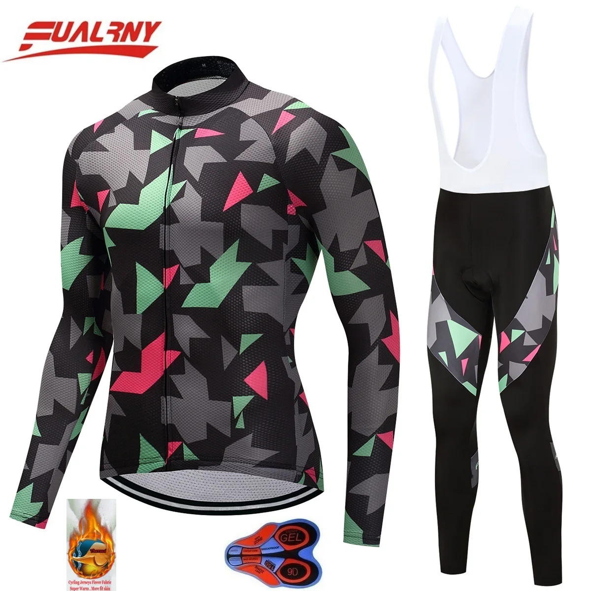 Long sleeve Ropa Ciclismo Cycling Jersey sets 9D gel/winter Thermal Fleece Clothing/MTB Bike Clothes For Man 2018 Team FUALRNY
Long sleeve Ropa Ciclismo Cycling Jersey sets 9D gel/winter Thermal Fleece Clothing/MTB Bike Clothes For Man 2018 Team FUALRNY