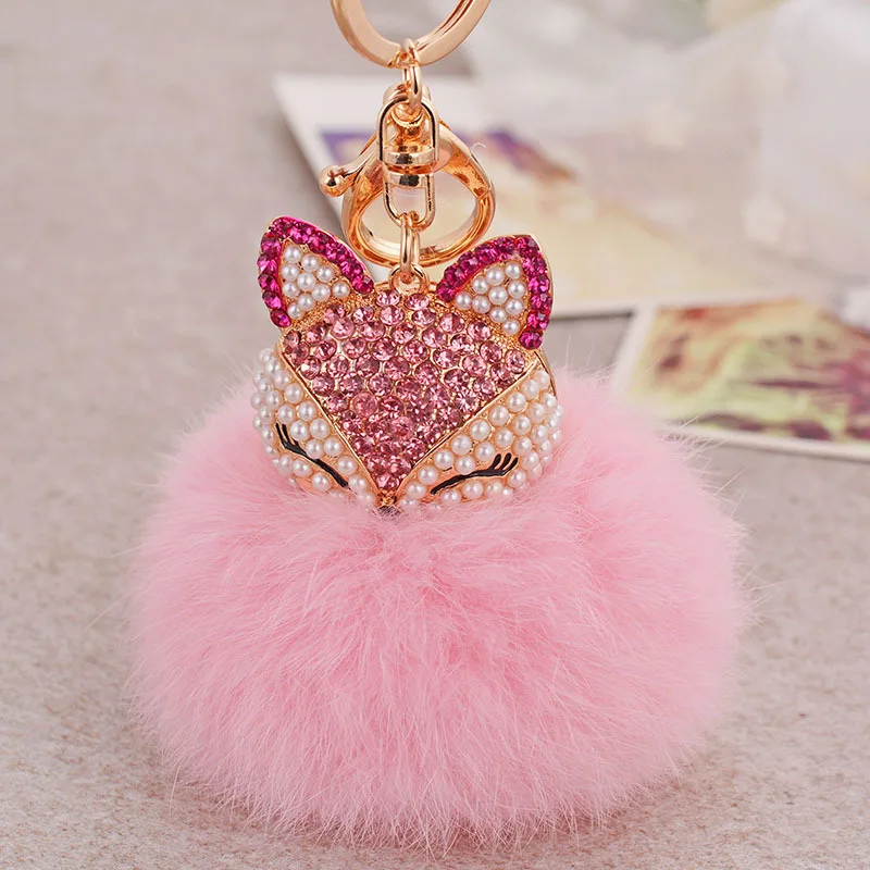Fashion Fur PomPom Key Chains Real Fox Fur Keychains Key Ring Women Bag Accessories Pink Key Chain Porte Clef Pompom De Fourrure
Fashion Fur PomPom Key Chains Real Fox Fur Keychains Key Ring Women Bag Accessories Pink Key Chain Porte Clef Pompom De Fourrure