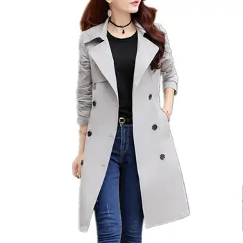 Lisa Colly Spring Autumn New fashion women's Trench coat double breasted coat Women long sleeves Loose OL Outwear Coat
Lisa Colly Spring Autumn New fashion women's Trench coat double breasted coat Women long sleeves Loose OL Outwear Coat