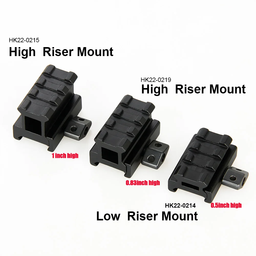 CANIS LATRANS Red Dot Scope Weaver Picatinny Riser Rail Mount 1/2 & 4/5 & 1 Inch Low High Profile 3 Slots
CANIS LATRANS Red Dot Scope Weaver Picatinny Riser Rail Mount 1/2 & 4/5 & 1 Inch Low High Profile 3 Slots
