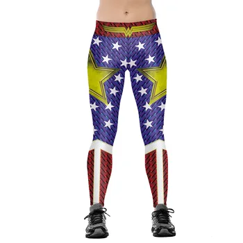 Women Wonder Woman Thematic High Waist Fitness Workout Cheerleader Rooter Pants Hiphop Party Elastic Fiber Unisex Trousers
Women Wonder Woman Thematic High Waist Fitness Workout Cheerleader Rooter Pants Hiphop Party Elastic Fiber Unisex Trousers