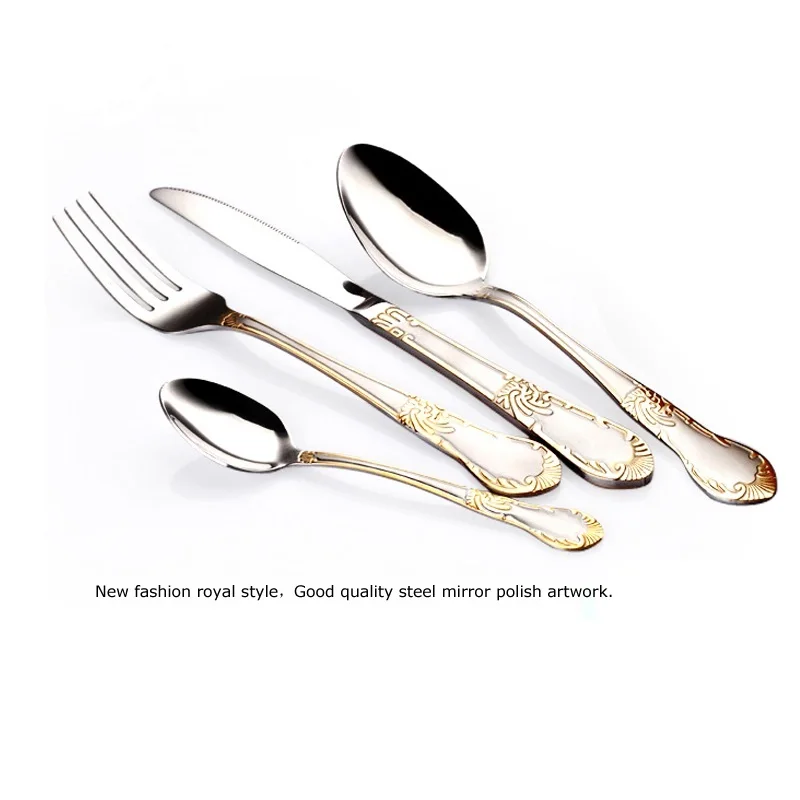 Upspirit 4/8/16/24Pcs Stainless Steel Gold Plated Dining Tools Set Cutlery Knife Fork Teaspoon Dinnerware Tableware for Dinner
Upspirit 4/8/16/24Pcs Stainless Steel Gold Plated Dining Tools Set Cutlery Knife Fork Teaspoon Dinnerware Tableware for Dinner